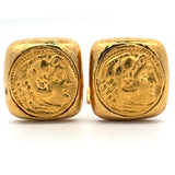 Estate David Webb Roman/Ancient 18K Yellow Coin Cuff Links