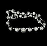 Vintage 58.75cttw Diamond Platinum and 18Kt White Gold Necklace