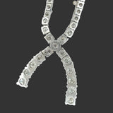 Diamond Wishbone Necklace 8.24cttw 14K White Gold