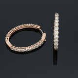 Diamond Hoop Earrings 7.0cttw 14K Rose Gold