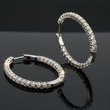Diamond Hoop Earrings 5.0cttw 14K White Gold
