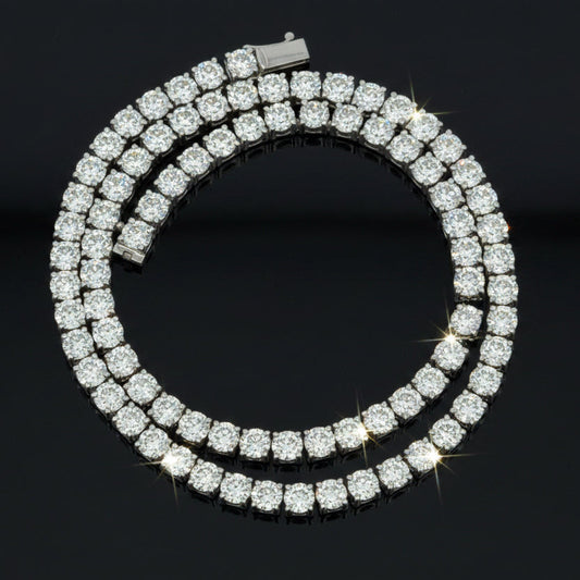 Designer ECH 34.27cttw Diamond Straight 14k White Gold Necklace