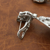 Designer Circa 1990's 17.35cttw Diamond and 18k White Gold Earring (2.8" Length)