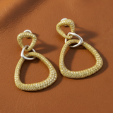 Designer AKMS 6.91cttw Natural Fancy Vivid Yellow Diamond and 18k White & Yellow Gold Dangle Earring