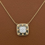 Designer Roberto Coin "Pois Moi" Diamond 18K White and Yellow Necklace