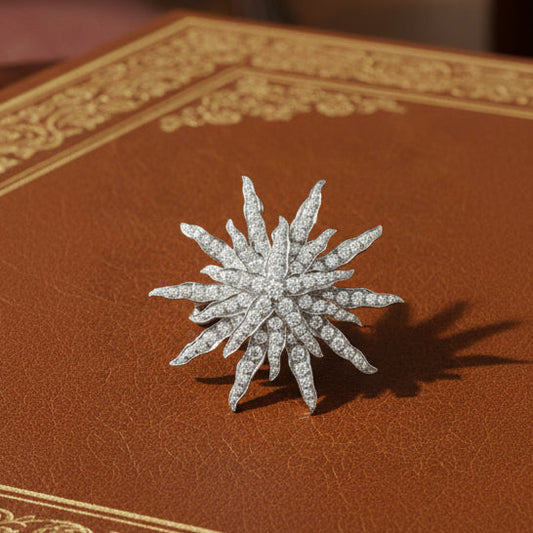Modern Tiffany & Co. Stardust 3.20 cttw Diamond Platinum Brooch
