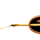 Victorian 1880 Natural Seed Pearls and Coral 14K Yellow Gold Brooch