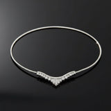 Modern Diamond & Platinum Necklace