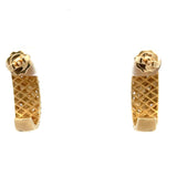 Modern .80 cttw Diamond & 14Kt Yellow Gold Hoop Earrings