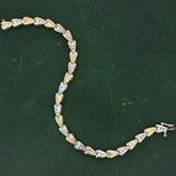 Modern Two Tone Diamond 14Kt Bracelet
