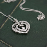 Modern Designer Edel Weiss 1.50cttw Diamond and 18Kt White Gold Necklace