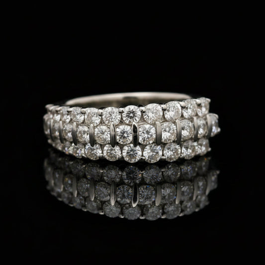 Modern 1.50cttw Diamond Platinum Ring