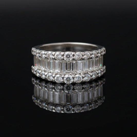 Modern 2.00cttw Diamond Platinum Ring