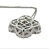 Contemporary Diamond & Sapphire Platinum & 18K White Gold Necklace