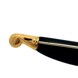 Estate Designer Amethyst & Onyx 18Kt Yellow Gold Brooch