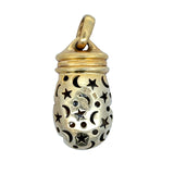 Designer Asch Grossbardt Diamond & Multi Color Semi Precious 14K Yellow Gold Pendant
