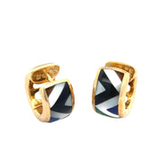 Estate Designer Asch Grossbardt Multi Color Gemstone Reversible 14K Yellow Gold Earrings