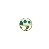 Designer Asch Grossbardt Diamond, Mother of Pearl, Malachite 14K Yellow/White Gold Pendant