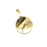 Designer Asch Grossbardt Diamond, Onyx, Mother of Pearl 14K Yellow Gold Pendant