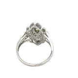 Vintage Filigree Diamond 14k White Gold Ring
