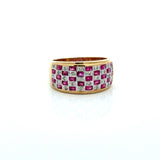 Vintage Ruby & Diamond 14K Yellow/White Gold Ring