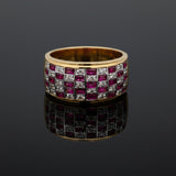 Vintage Ruby & Diamond 14K Yellow/White Gold Ring