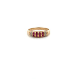Vintage Ruby & Diamond 14K Yellow/White Gold Ring