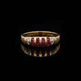 Vintage Ruby & Diamond 14K Yellow/White Gold Ring