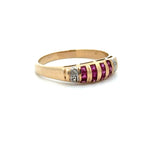 Vintage Ruby & Diamond 14K Yellow/White Gold Ring