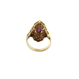 Vintage Ruby & Diamond 18k Yellow/White Gold Ring