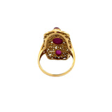 Vintage Ruby & Diamond 18k Yellow/White Gold Ring