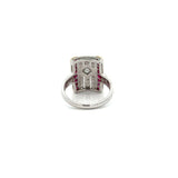 Vintage Ruby & Diamond 18k Yellow/White Gold Ring
