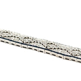Vintage Diamond & Sapphire 18K White Gold Bracelet