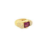 Estate Italian 1.50 cttw Diamond 2.01 ct Tourmaline Designer Ring 14532