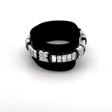 Estate Elite Italian Designer Picchiotti 12.25 cttw Diamond Onyx 18K White Gold Bracelet 14583