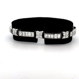 Estate Elite Italian Designer Picchiotti 12.25 cttw Diamond Onyx 18K White Gold Bracelet 14583