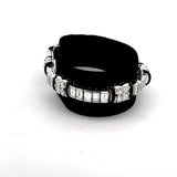 Estate Elite Italian Designer Picchiotti 12.25 cttw Diamond Onyx 18K White Gold Bracelet 14583