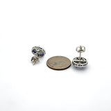 Art Deco Reproduction Aristocrat 1.42 cttw Sapphire Earrings (Center CZ) 11597