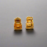 Estate Italian Designer Casa Damiani 13.86 cttw Citrine 18K Yellow Gold Earrings 14784