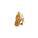 Estate Italian Designer Casa Damiani 13.86 cttw Citrine 18K Yellow Gold Earrings 14784