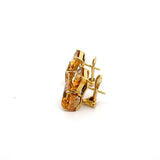 Estate Italian Designer Casa Damiani 13.86 cttw Citrine 18K Yellow Gold Earrings 14784