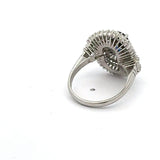 Estate Fine Sapphie 1.40 cttw Diamond Cocktail Platinum Ring 14802