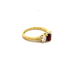 Dallas Estate Tiffany & Co.50 ct Ruby .50 cttw Diamond Yellow Gold Ring 14911