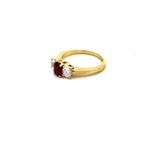 Dallas Estate Tiffany & Co.50 ct Ruby .50 cttw Diamond Yellow Gold Ring 14911