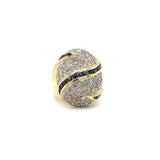 Estate 2.75 cttw Diamond and Sapphire Bold Ring 13825