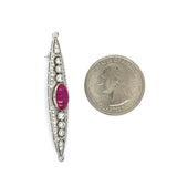 Estate 1.60 ct Ruby Diamond 2.00 cttw Diamond Brooch 13286