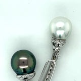 Estate Designer Molina South Sea & Tahitian Pearl Diamond Brooch 13881