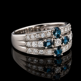Estate Natural Alexandrite & Diamond Platinum Ring