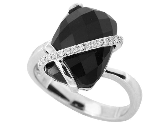 E.H. Collection 6.10 ct Onyx and Diamond Ring 12805