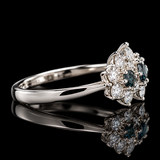 Estate Alexandrite & Diamond Platinum Ring